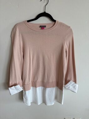 Vince Camuto Blush Pink Crewneck Sweater